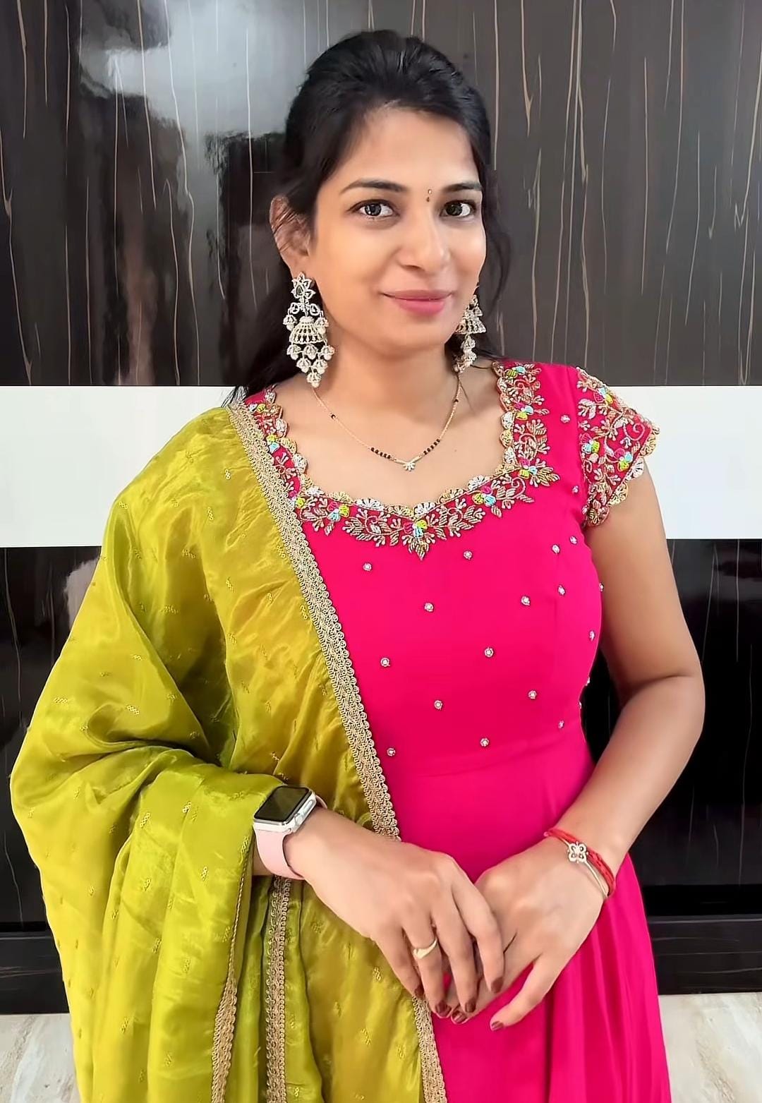 vichitra silk fabric with maggam work gown vichitra silk fabric with maggam work gown