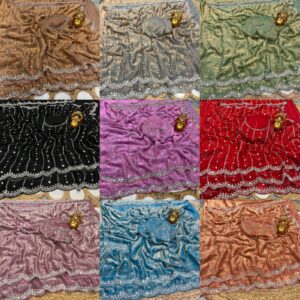 space silk with beeds work saree