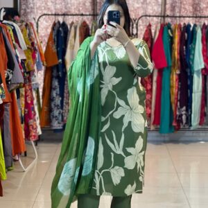 Trendy cotton rayon kurta set