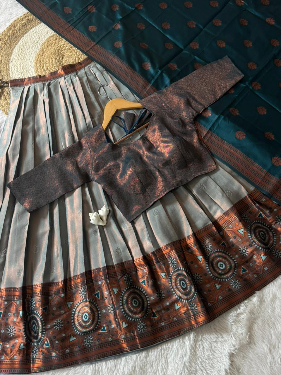 kanjiveram silk pure zari lehegha kanjiveram silk pure zari lehegha